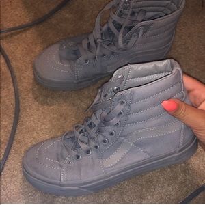 All grey high top vans